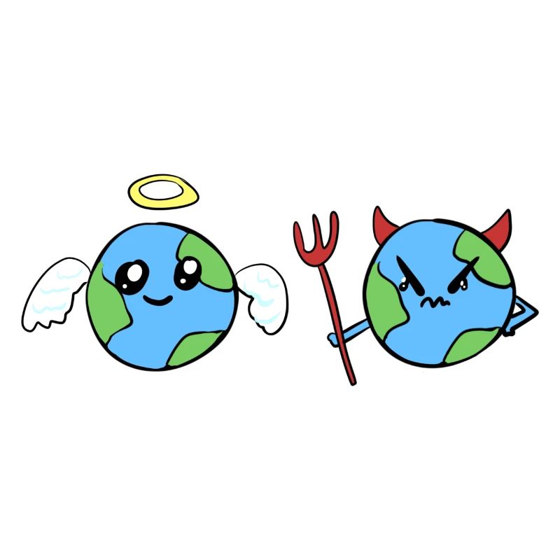 dear evil angel devil earth world symbol