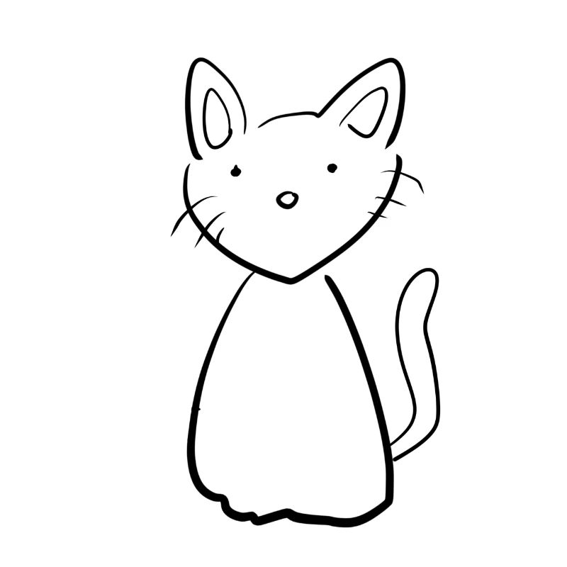Katze Symbol Tier einfach