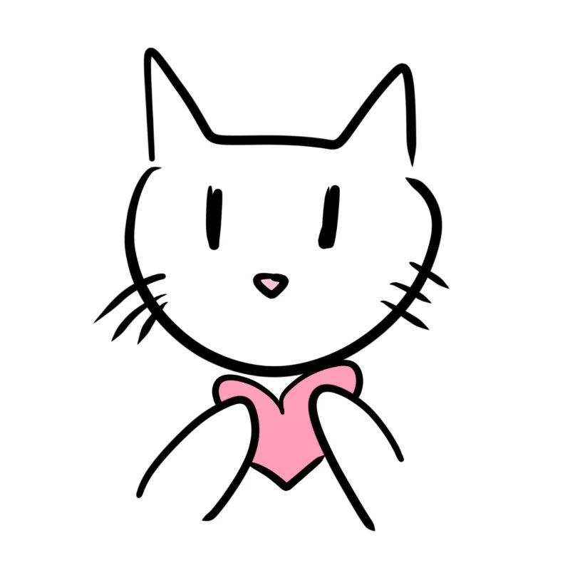 Cœur d’amour d’animal de chat
