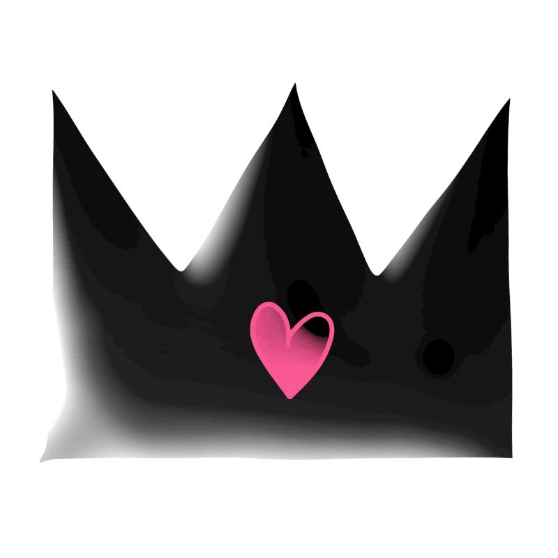 dunkle krone herz pink symbol form