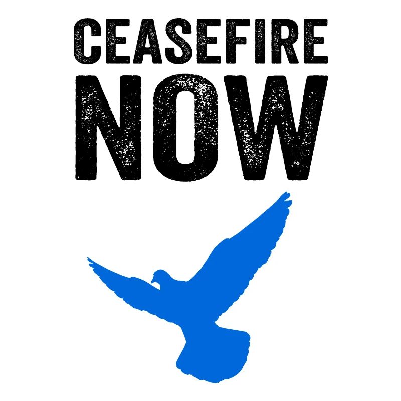 CEASEFIRE NOW mit Friedenstaube