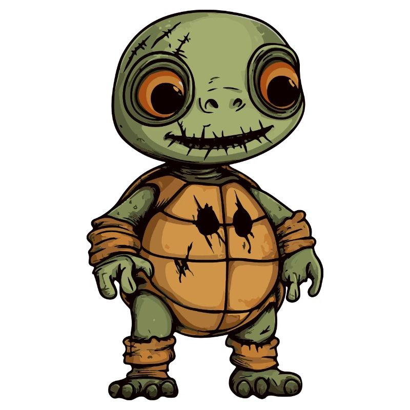 Turtle Halloween Comic Funny