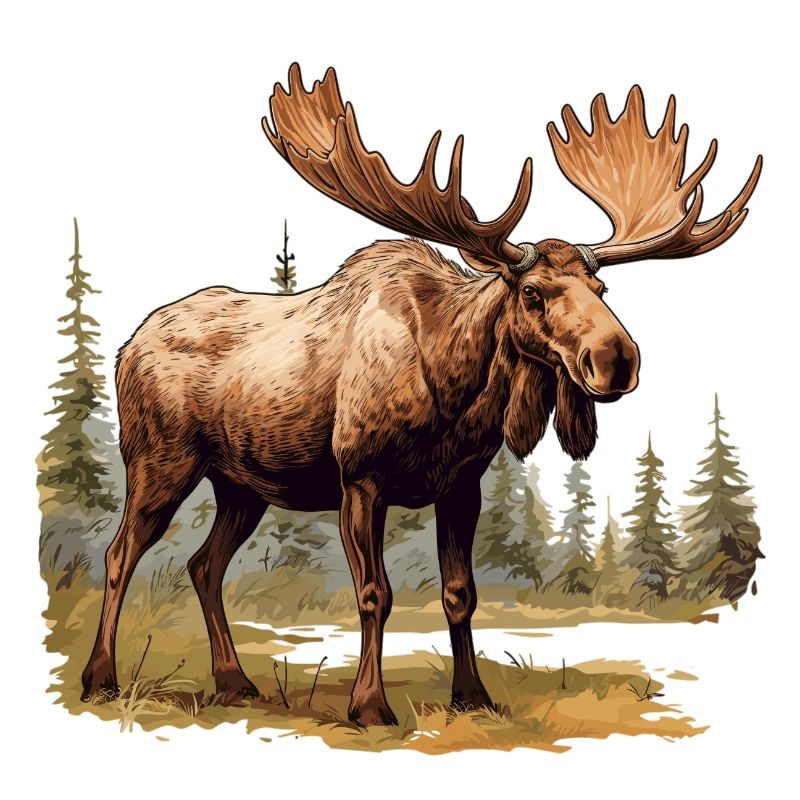 Conception de clipart d’orignal