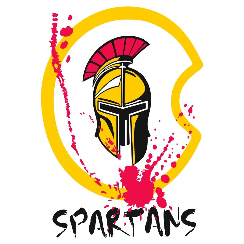Helm Sparta mit Schild und Blut 2
