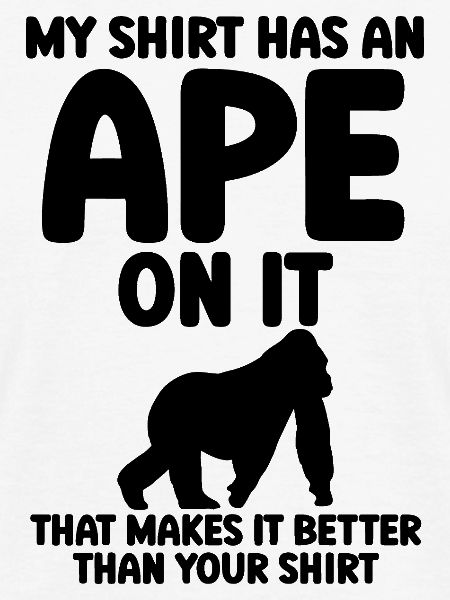 Affe Spruch Silhouette