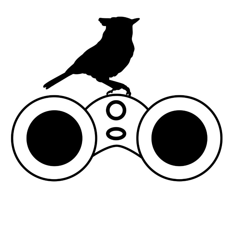 Binoculars with bird