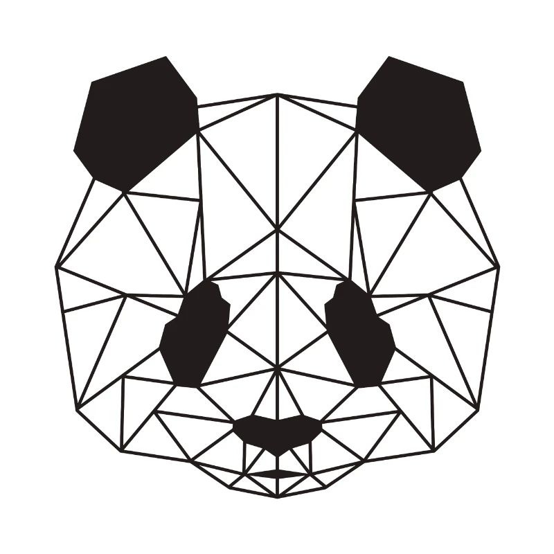 Panda geometrisch Geschenk Bär idee Pandas polygon