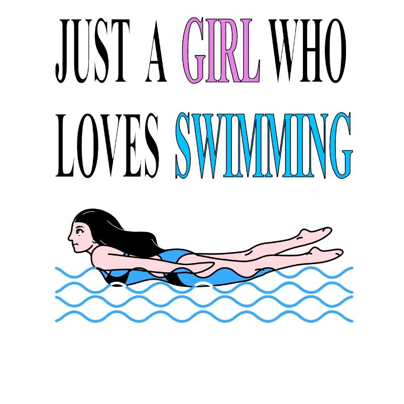 Schwimmen Mädchen schwimmt gern Geschenkidee