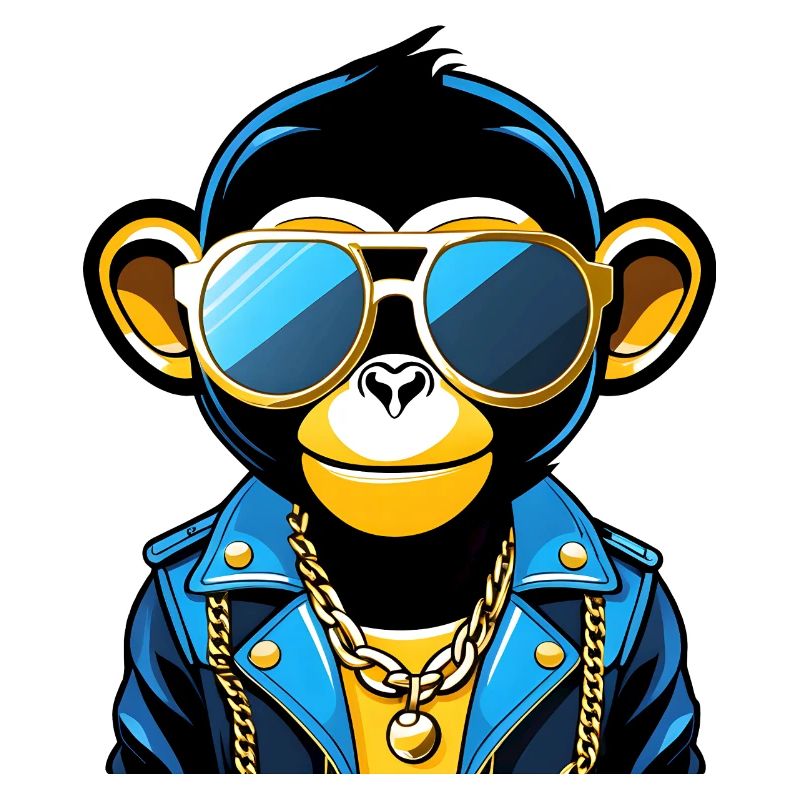 Monkey with sunglasses