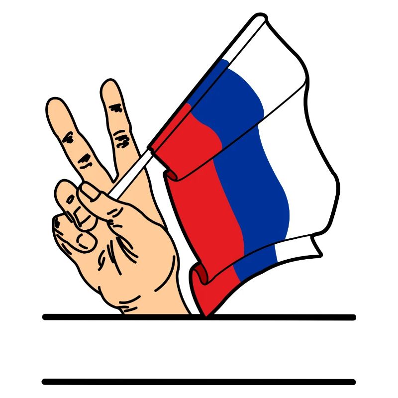 Drapeau Russie paix signe texte espace