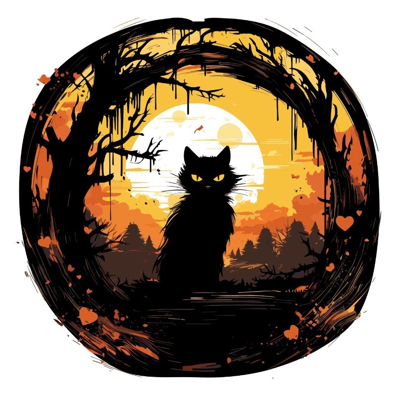 Halloween Pumpkin Cat - Petits monstres mignons