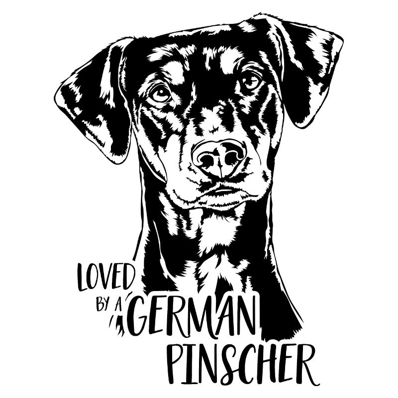 Loved by a German Pinscher Hundespruch Wilsigns