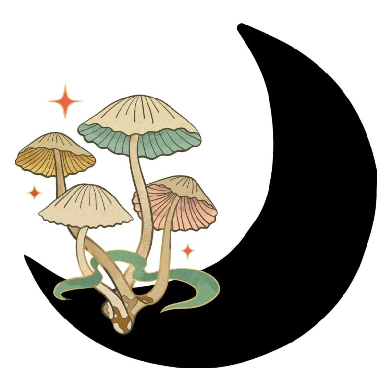 Restez trippy | Impression Champignon-Lune