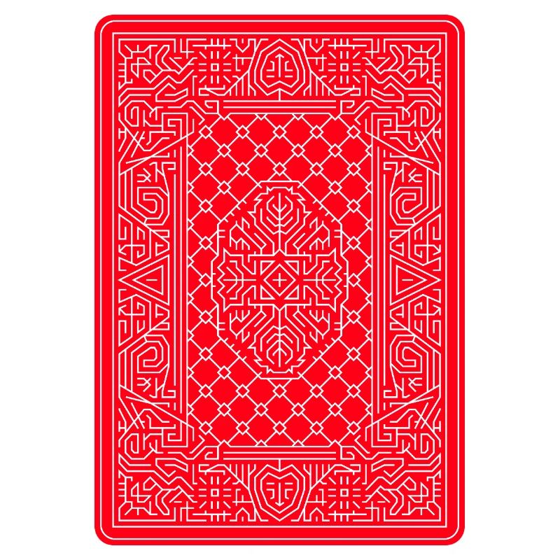 Geometric Playing Card Vector Art Red