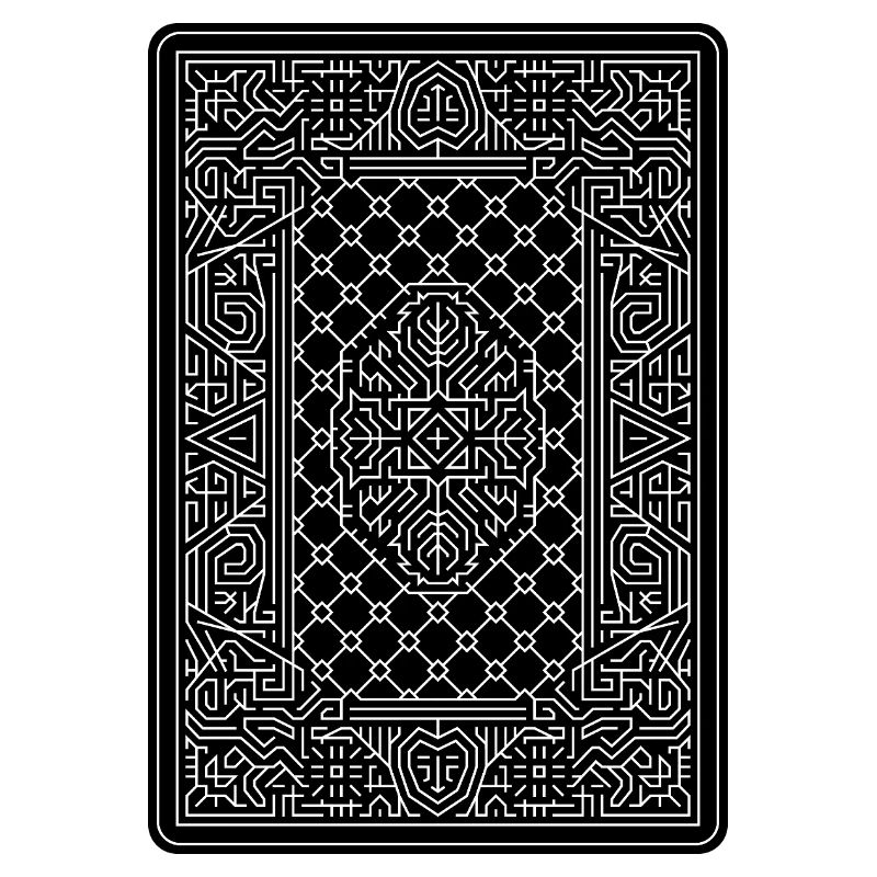 Geometric Playing Card Vector Art Black
