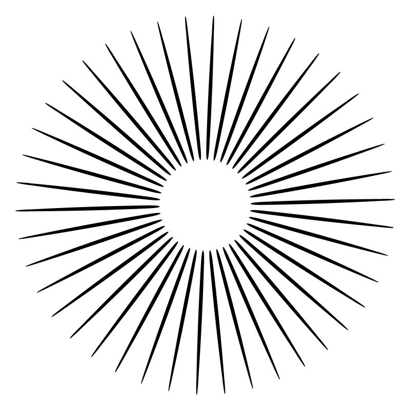 Lines in a circle in all Vector colors
