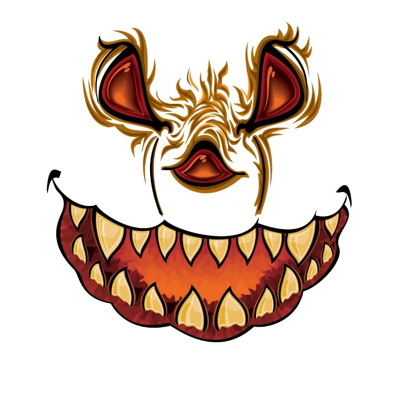 Joyeuse grimace d’Halloween effrayant visage citrouille