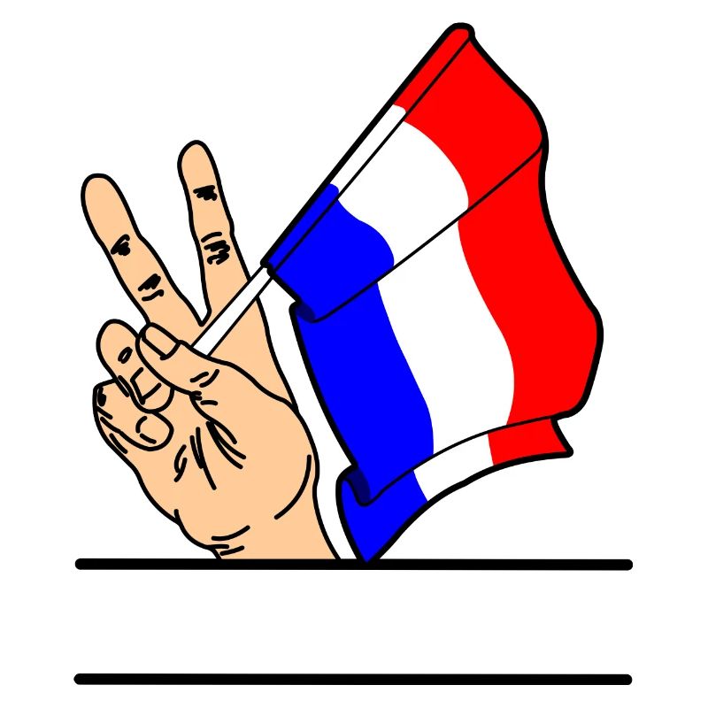 Drapeau Pays-Bas signe de paix espace texte