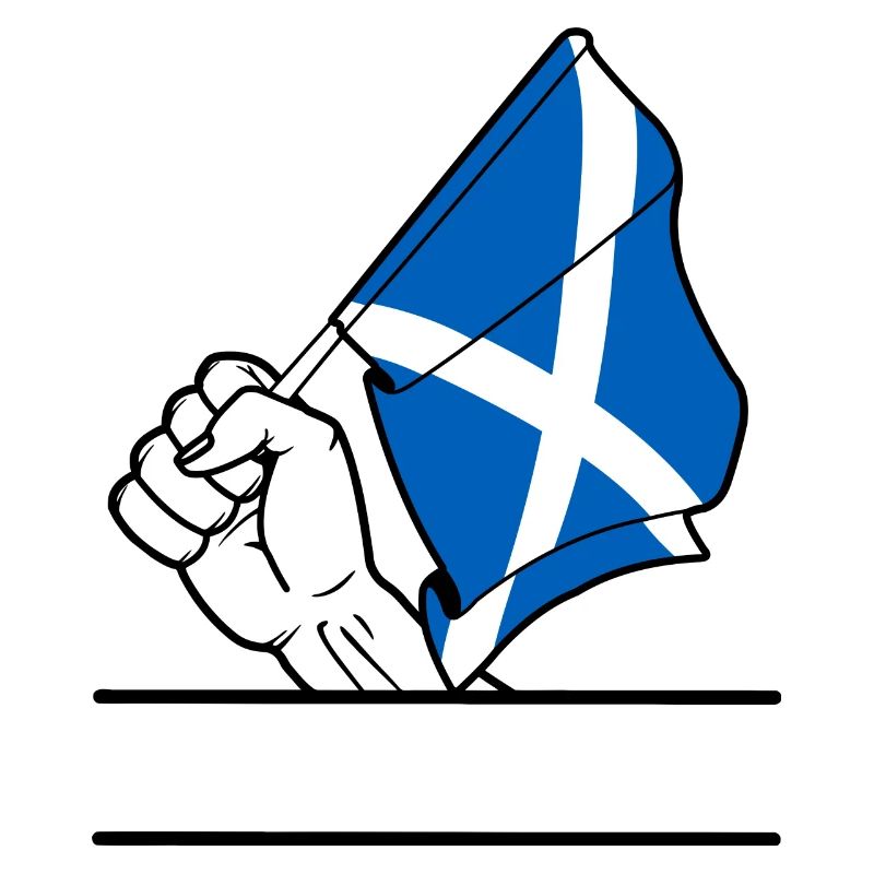Flagge Schottland transparenter Fausttextraum