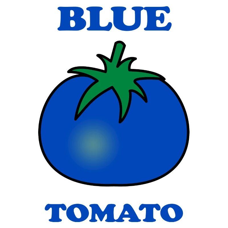 blaue Tomate lustiges Motiv mit blauer Tomate