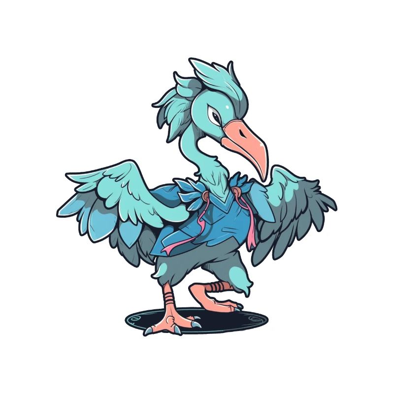 Cute shoebill dancing