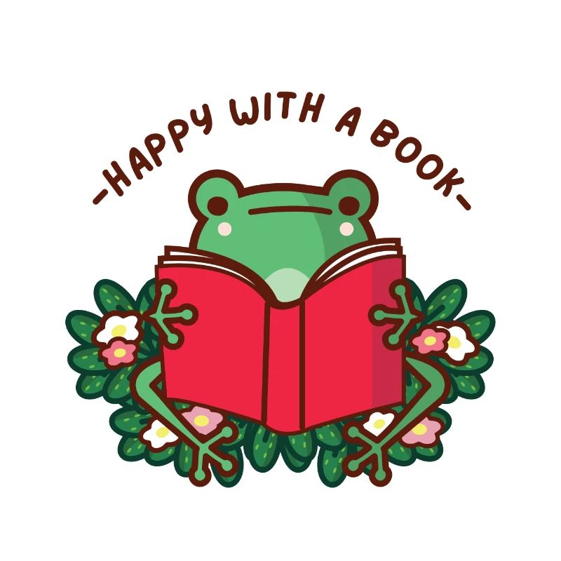 Frog Reading a Book