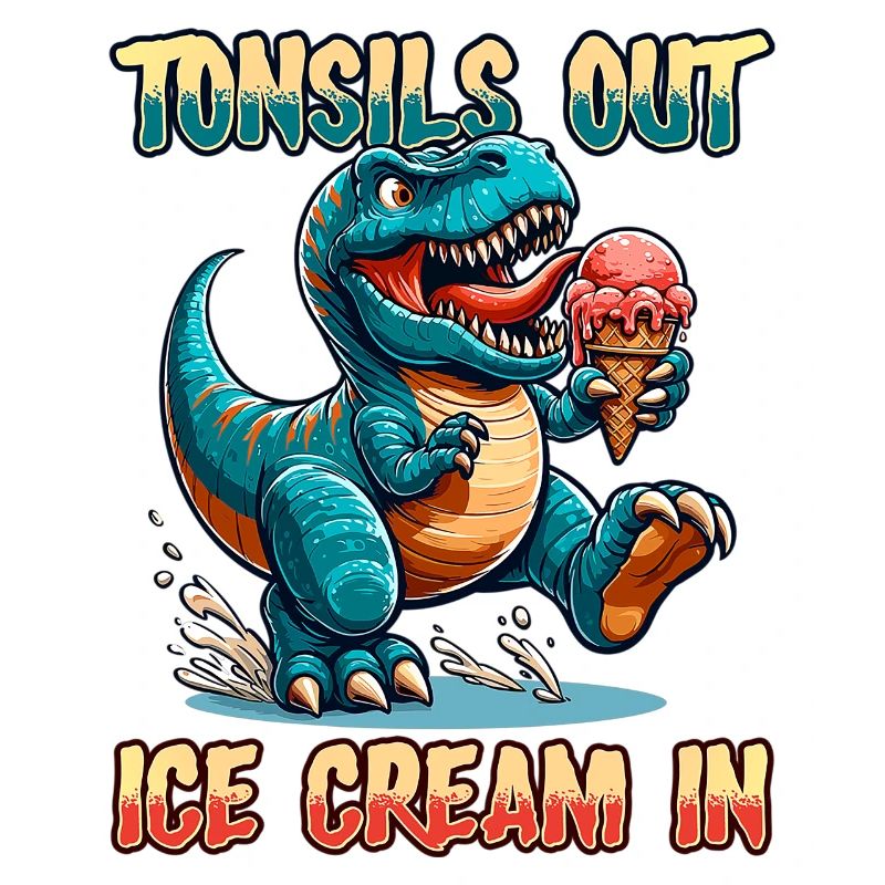 Tonsils Out Ice Cream In Dino Tonsillectomy Tonsil