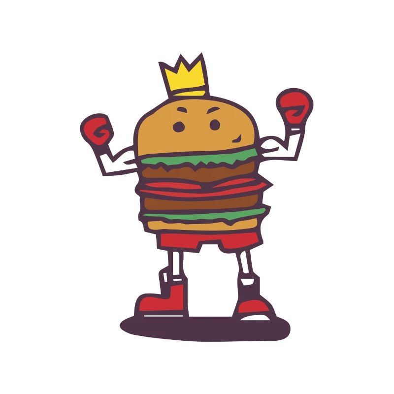 Burger Champion Geschenk Boxen Boxer Ring Sieger