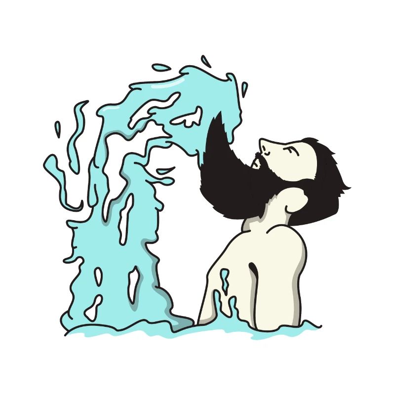 Beard wave - funny men with beard gift