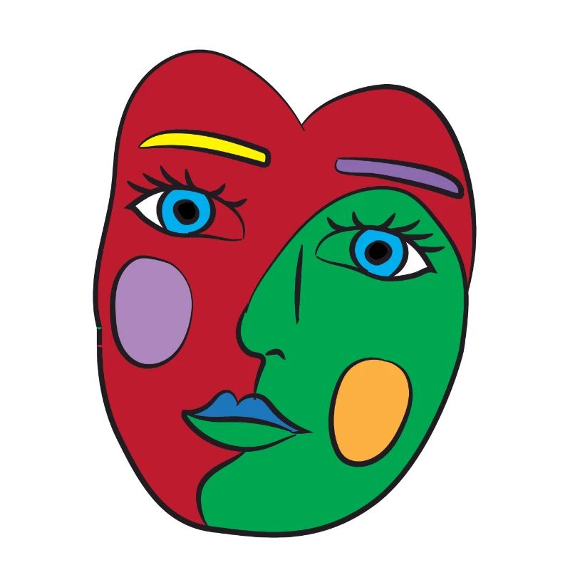 Art élégant abstrait / cadeau visage cool