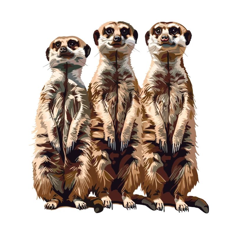Drei Erdmännchen
