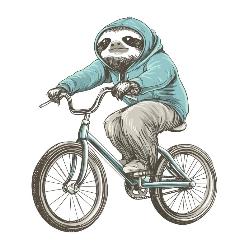 Sloth on Bicycle