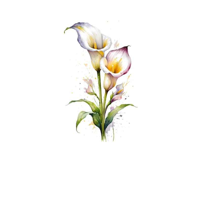 Lys Calla Aquarelle Elégants