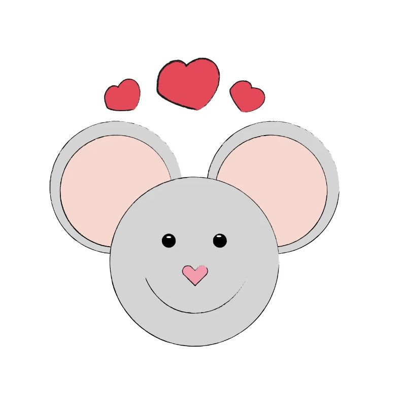 Süße lachende Maus - Geschenk - Geschenkidee