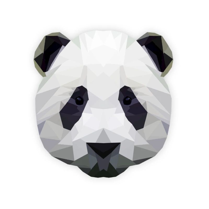 LowPoly "tête de panda"