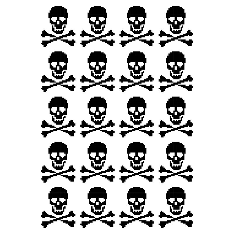 pixelated skulls pattern