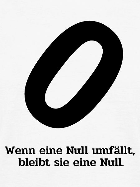Null fällt um