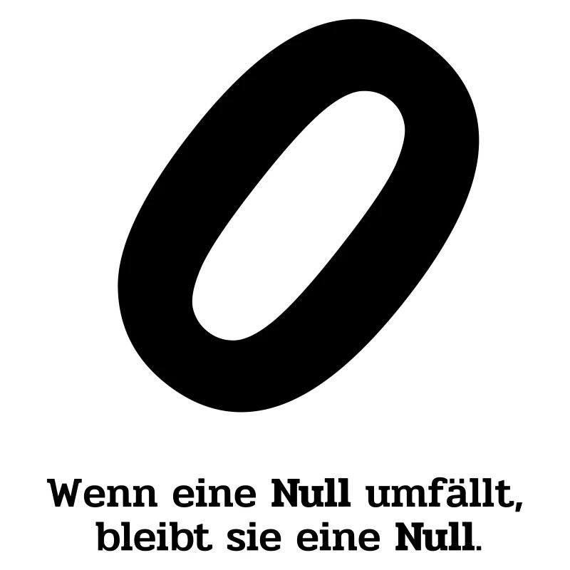 Null fällt um