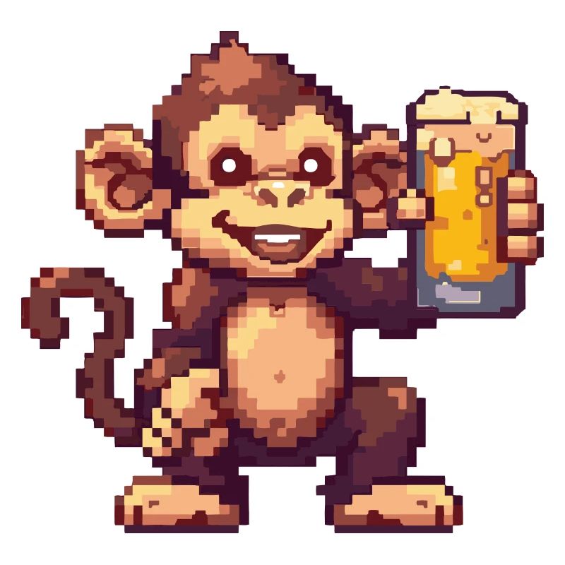 Monkey Beer Pixel