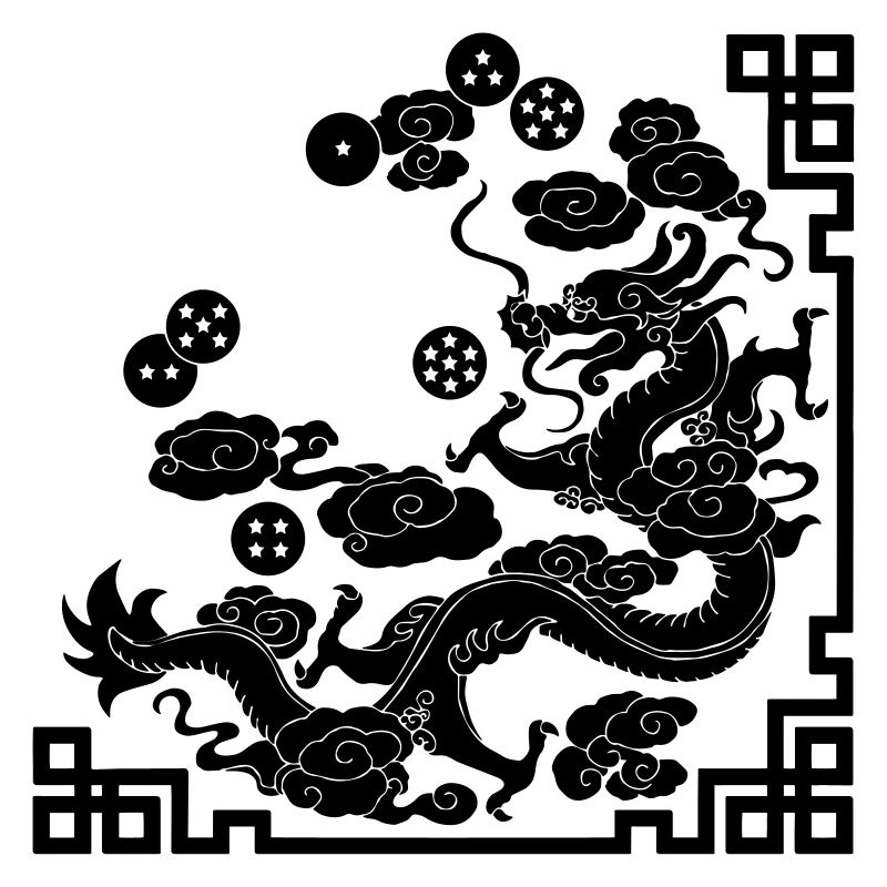 Dragon avec 7 boules