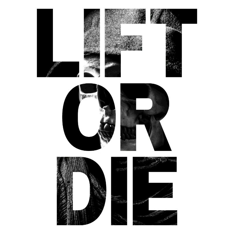 Heben oder sterben (Sensenmanndruck)