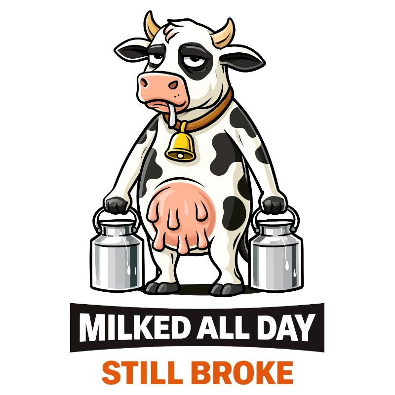 De hele dag gemolken, nog steeds gebroken.