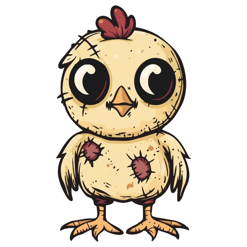 Chicken Halloween Comic Funny