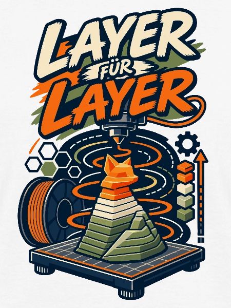 3D Drucker Layer für Layer