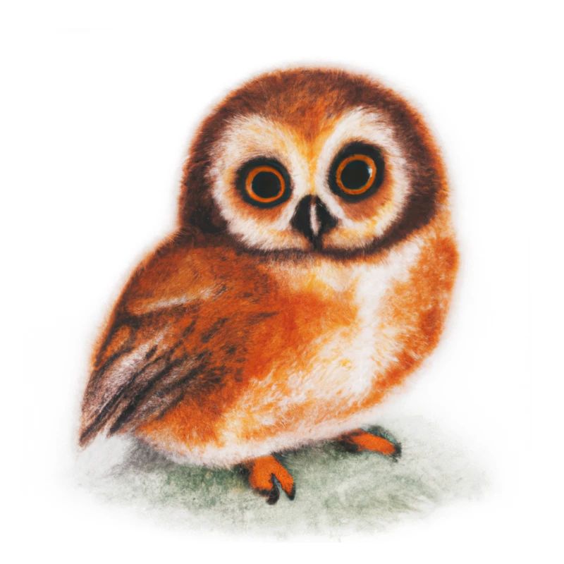 Süße Eule Aquarell