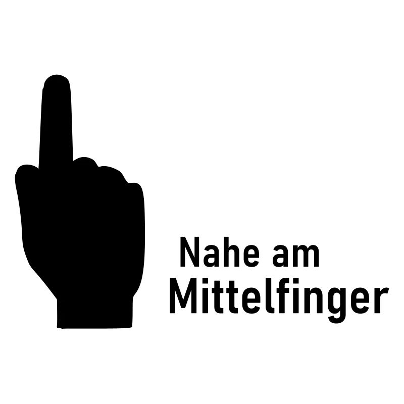 Nahe am Mittelfinger