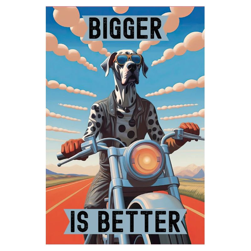 Plus c’est gros, mieux c’est : le grand danois à moto
