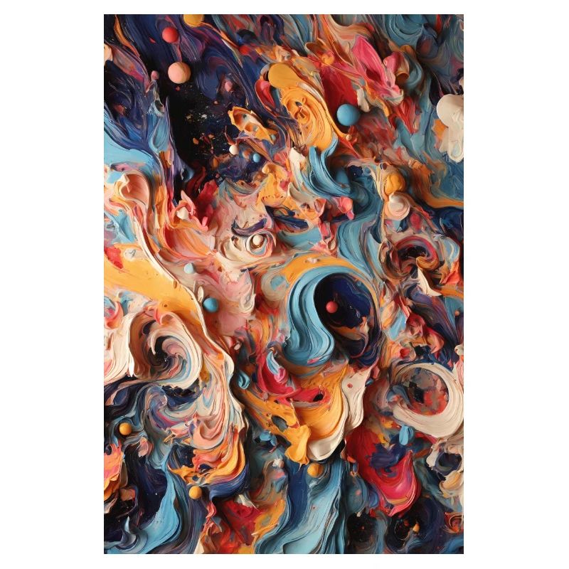 Vibrant Swirls: Eine farbenfrohe abstrakte Reise