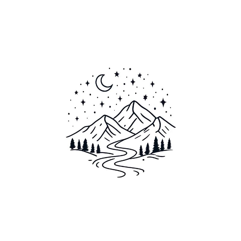 Night Mountains with Starry River