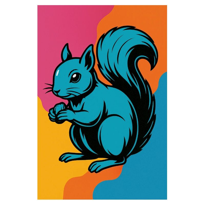 Colorful Squirrel Pop Art